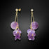 Sidabriniai auskarai "Orchidėja (Iris / Violet)" su Swarovski™ kristalais